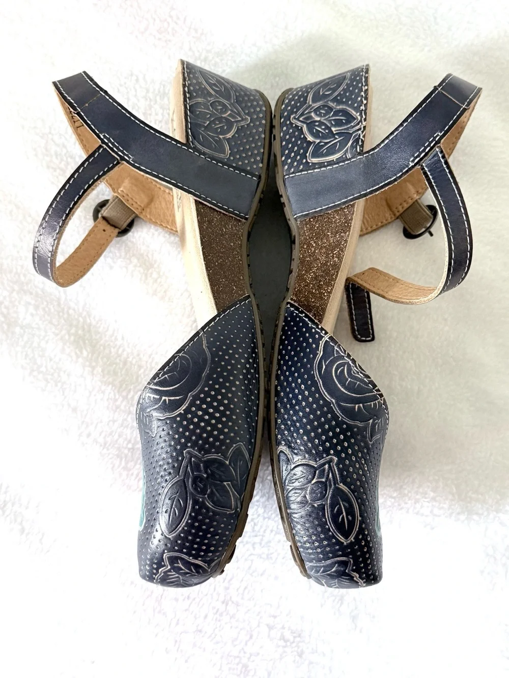 L'Artiste by The Spring Step Lizzie-Rose Wedge Sandals US7.5-8